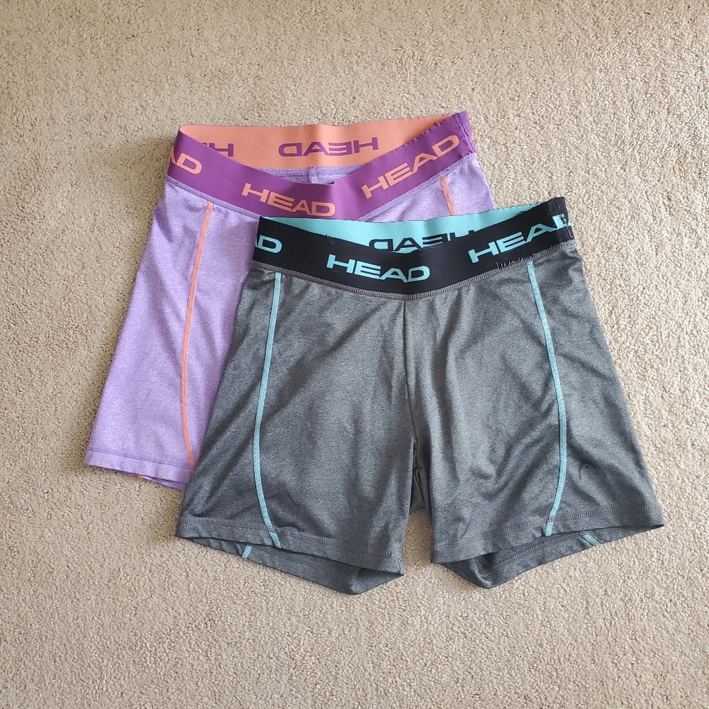 PAIR of HEAD brand athletic shorts